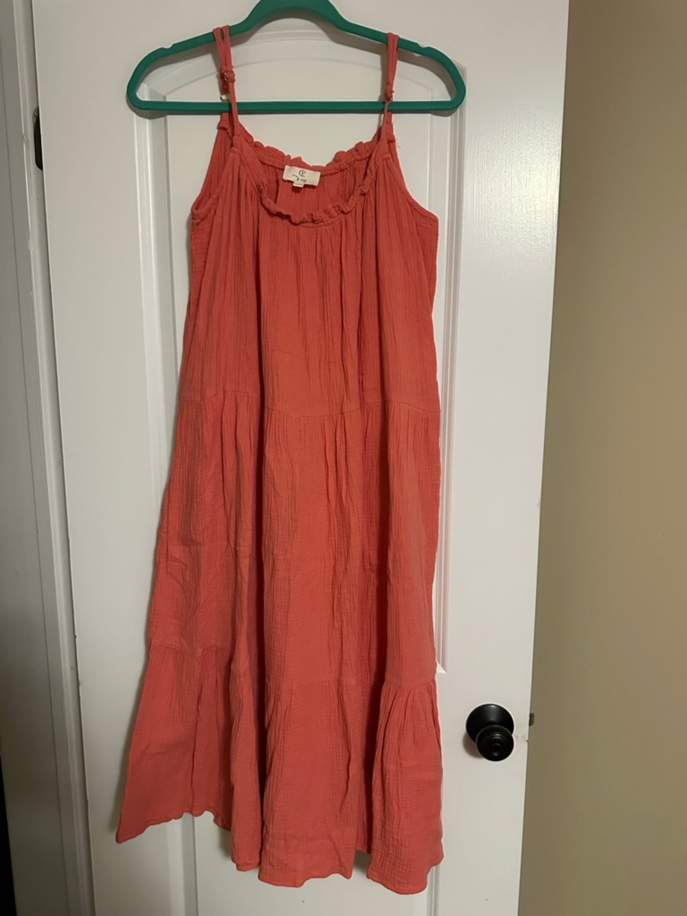 Coral Sleeveless Maxi Dress